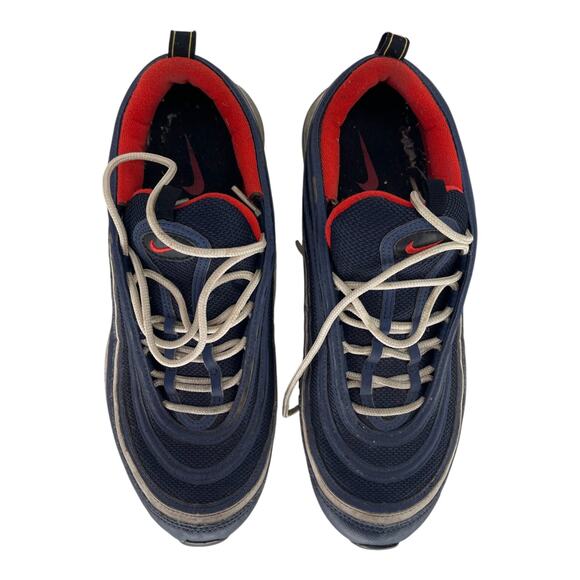 Nike Air Max 97 Midnight Navy Blue White Leather 921826-403 Size 10.5 Men - Picture 4 of 8